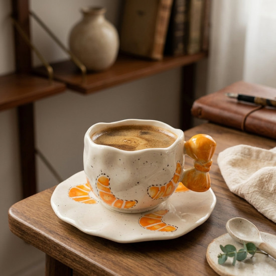 Porcelain Mug & Saucer